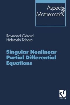 portada singular nonlinear partial differential equations (en Inglés)