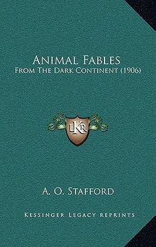 portada animal fables: from the dark continent (1906) (en Inglés)