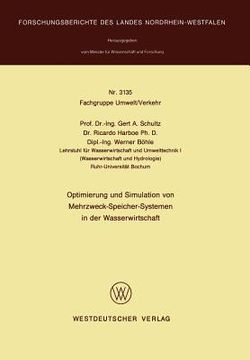 portada Optimierung Und Simulation Von Mehrzweck-Speicher-Systemen in Der Wasserwirtschaft (en Alemán)