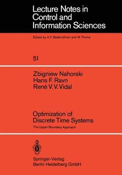 portada optimization of discrete time systems: the upper boundary approach (en Inglés)