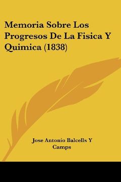 portada Memoria Sobre los Progresos de la Fisica y Quimica (1838)
