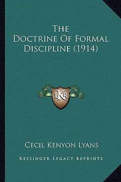 portada the doctrine of formal discipline (1914) (en Inglés)