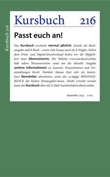 portada Kursbuch 216 (en Alemán)