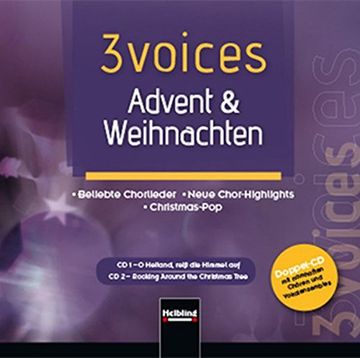 portada 3 Voices Advent & Weihnachten, Doppel-Cd: 50 Choraufnahmen zur Winter- und Weihnachtszeit (in German)