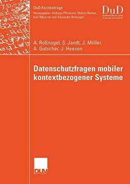 portada Datenschutzfragen Mobiler Kontextbezogener Systeme (en Alemán)
