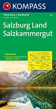 portada Kompass Panorama-Karten, Salzburg, Salzkammergut: Mit Kurzführer, Tourenvorschläge (en Italiano)