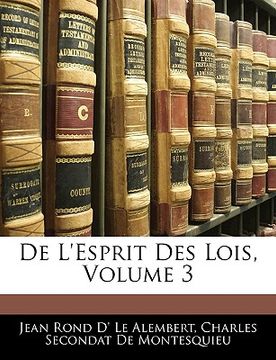 portada de l'Esprit Des Lois, Volume 3 (in French)