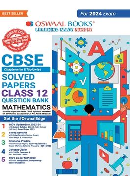 portada Oswaal CBSE Class 12 Mathematics Question Bank 2023-24 Book