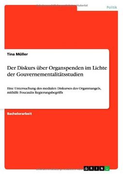 portada Der Diskurs über Organspenden im Lichte der Gouvernementalitätsstudien (German Edition)