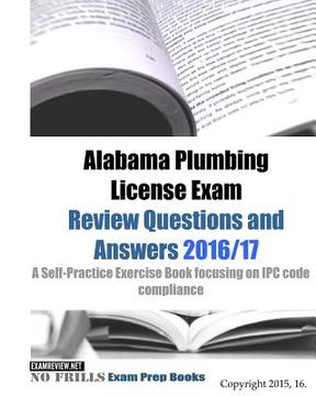 portada Alabama Plumbing License Exam Review Questions and Answers 2016/17 (en Inglés)