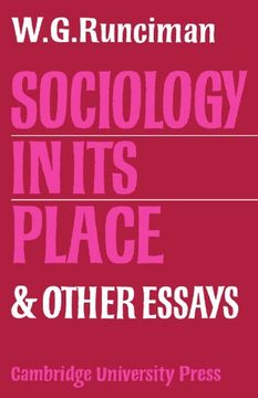portada Sociology in its Place (en Inglés)