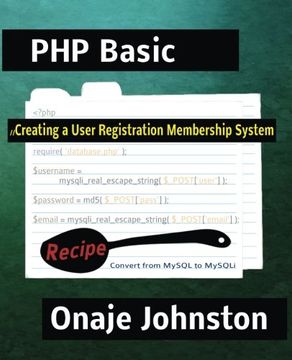 portada Creating a User Registration Membership System (PHP Basic Recipe) (Volume 1)