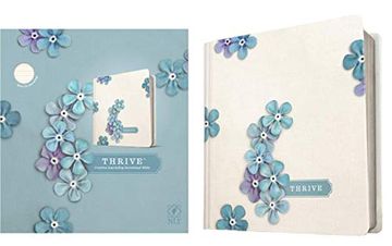 portada Nlt Thrive Creative Journaling Devotional Bible, Flowers 
