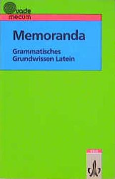 portada Memoranda: Grammatisches Grundwissen Latein. Vademecum (en Latin)