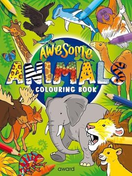 portada Awesome Animals Colouring Book (en Inglés)