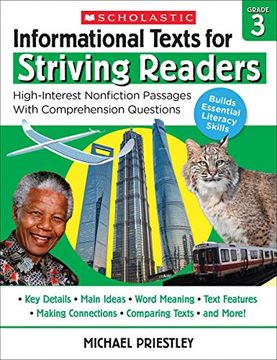 portada Informational Texts for Striving Readers - Grade 3: High-Interest Nonfiction Passages With Comprehension Questions (en Inglés)