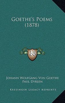 portada goethe's poems (1878) (in English)