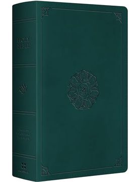 portada Esv Large Print Personal Size Bible (Trutone, Deep Teal, Emblem Design)(Crossway Books) (en Inglés)
