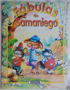 portada Fábulas de Samaniego: La Asamblea de los Ratones; El Zorro y las Uvas.
