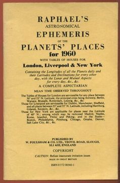 portada Raphael's Astronomical Ephemeris 1960 With Tables of Houses for London, Liverpool and new York