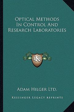 portada optical methods in control and research laboratories (en Inglés)