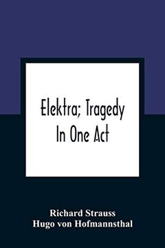 portada Elektra; Tragedy in one act (en Inglés)