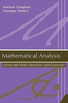 portada mathematical analysis: linear and metric structures and continuity