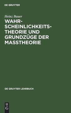 portada Wahrscheinlichkeitstheorie und Grundzã¼Ge der maã Theorie -Language: German (en Alemán)