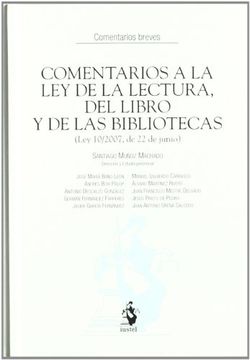 portada Comentarios ley de Lectura,Del Libro y Bibliotecas (10