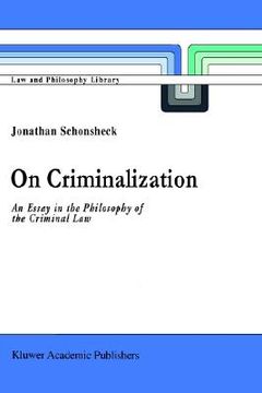portada on criminalization,an essay in the philosophy of the criminal law