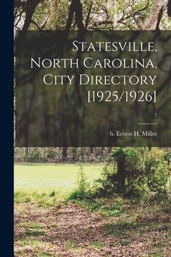portada Statesville, North Carolina, City Directory [1925/1926]; 7 (en Inglés)