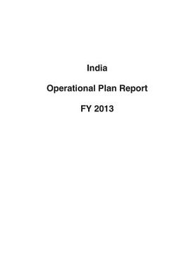 portada India Operational Plan Report FY 2013 (in English)