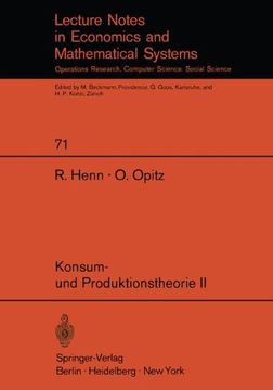 portada Konsum- und Produktionstheorie II (Lecture Notes in Economics and Mathematical Systems)