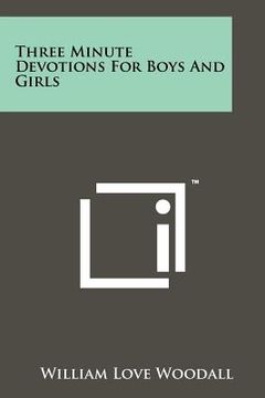portada three minute devotions for boys and girls (in English)