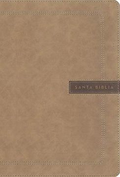 portada Biblia Nbla, Letra Supergigante, Leathersoft, Beige, Edición Letra Roja