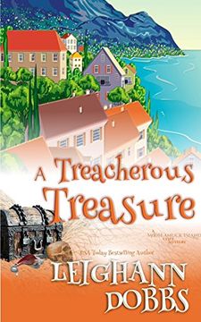 portada A Treacherous Treasure (Mooseamuck Island Cozy Mystery) (en Inglés)