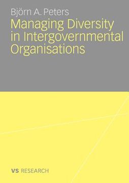 portada managing diversity in intergovernmental organisations (en Inglés)