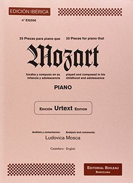 portada 25 Piezas Mozart Tocaba y Compuso en su Infancia. (Ei0306)