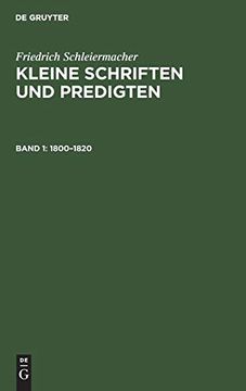 portada Kleine Schriften und Predigten 1800-1820 (en Alemán)