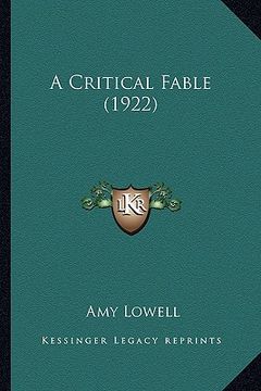 portada a critical fable (1922) a critical fable (1922) (en Inglés)