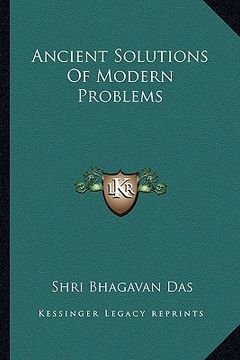 portada ancient solutions of modern problems (en Inglés)