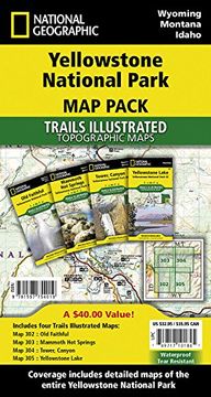 portada Yellowstone National Park Sectional map Pack Bundle: Trails Illustated - Recreation map Bundle Pack (en Inglés)