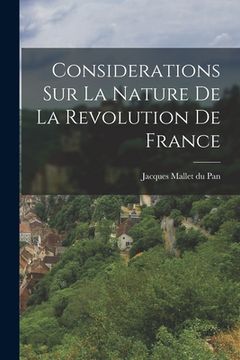 portada Considerations Sur La Nature De La Revolution De France (en Francés)