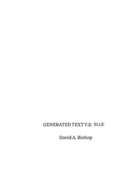 portada Generated Text, V.2: The Blue Volume (en Inglés)