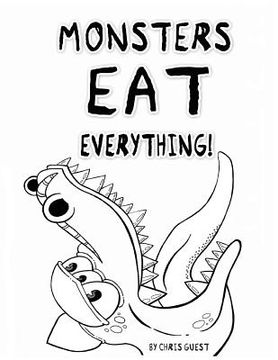 portada Monsters Eat Everything! Adult Colouring Book (en Inglés)