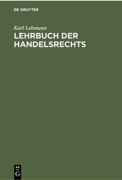 portada Lehrbuch der Handelsrechts (en Alemán)