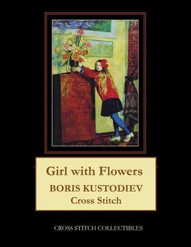 portada Girl with Flowers: Boris Kustodiev Cross Stitch Pattern