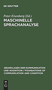 portada Maschinelle Sprachanalyse (Grundlagen der Kommunikation und Kognition (in German)