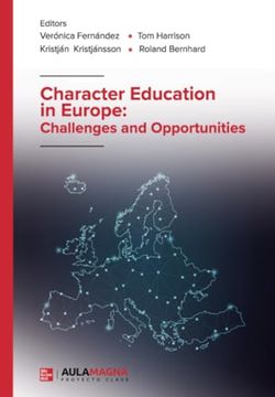portada Character Education in Europe: Challenges and Opportunities (en Inglés)