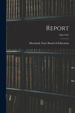 portada Report; 1926-1927 (en Inglés)